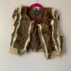 BEBE FAUX LEATHER VEST